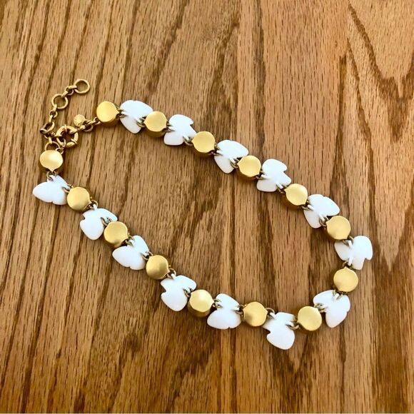 J.Crew | Iridescent Brulee Floral Necklace | 16” Adjustable - Picture 4 of 5